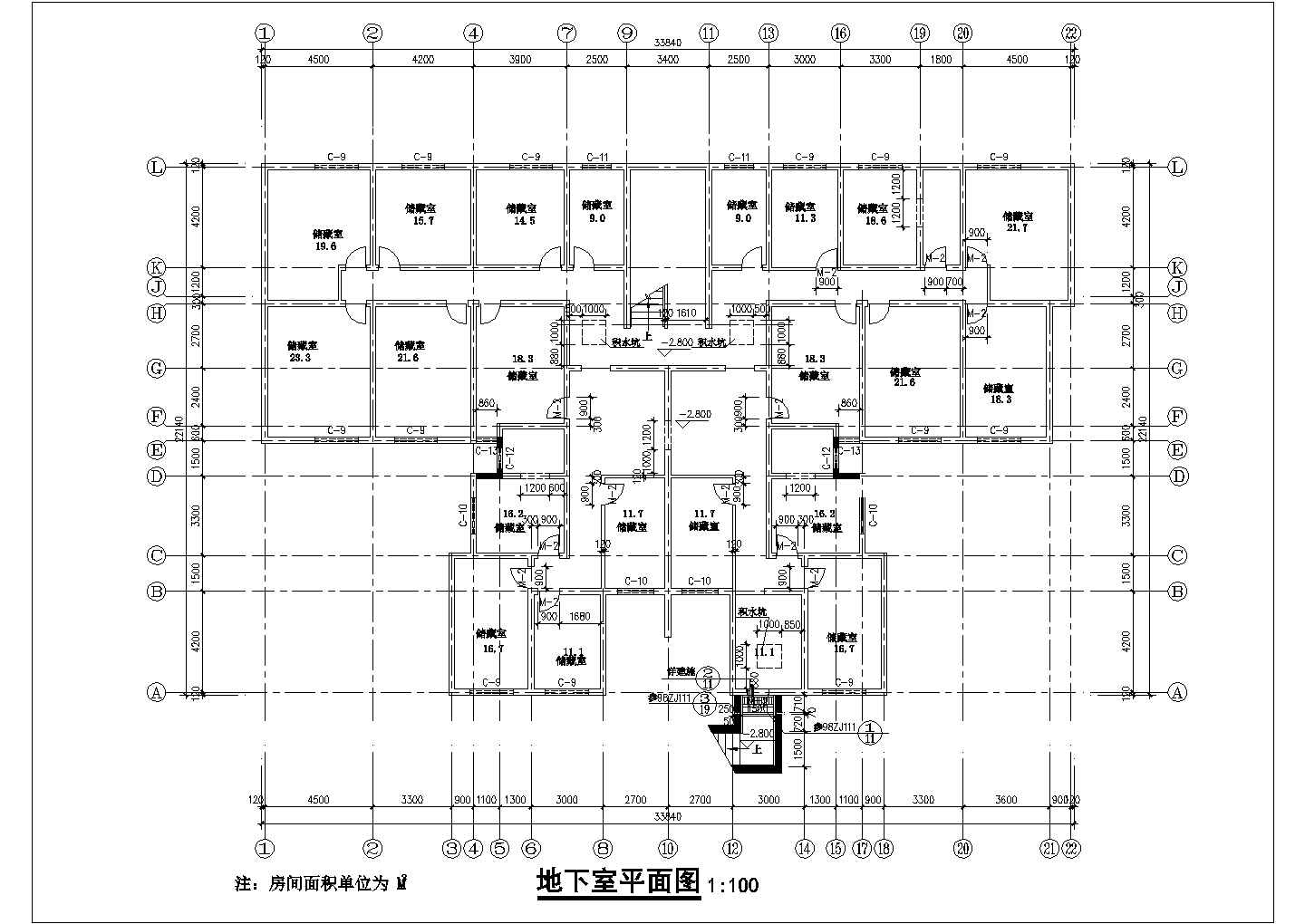 6层住宅楼CAD建筑施工平面图
