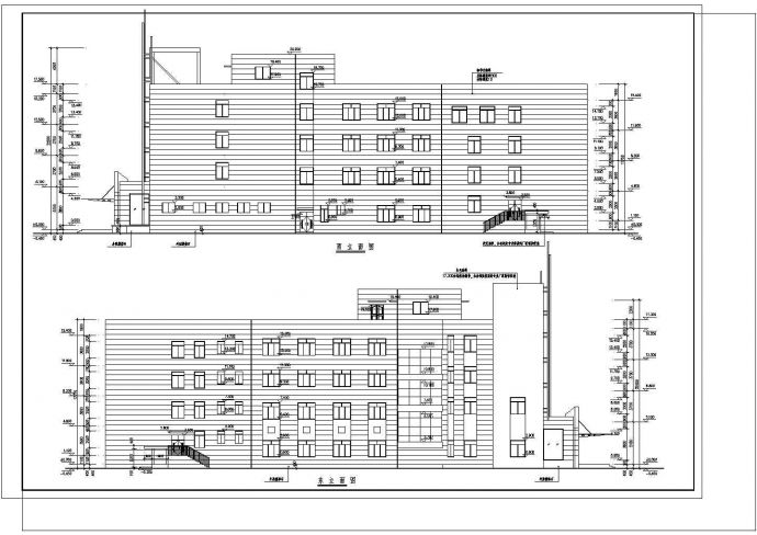 某多层砖混结构宾馆大楼设计cad全套立剖面方案图（甲级院设计）_图1