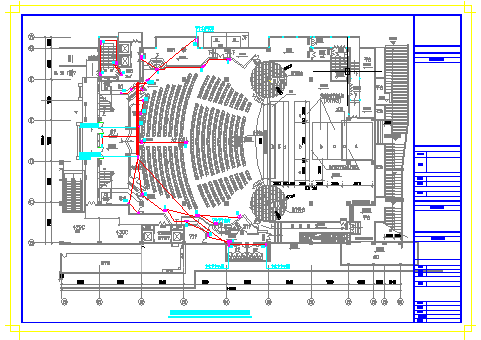某剧院舞台灯光电气照明设计方案CAD图-图二