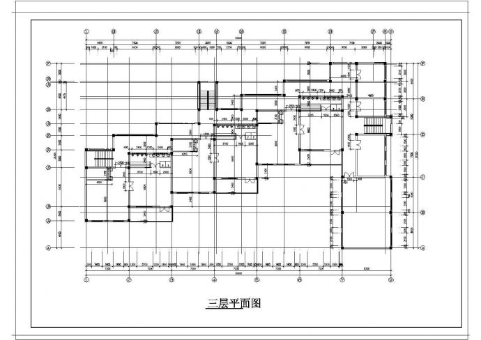 8班长51.4米宽31.2米3层幼儿园建筑方案设计图_图1