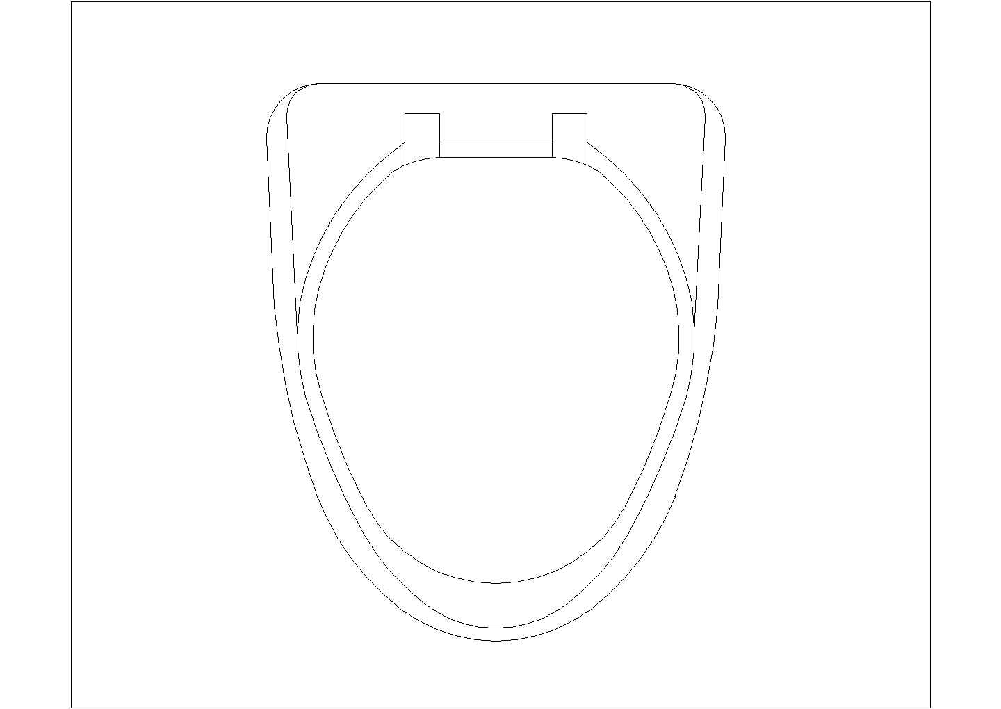 某马桶平面CAD构造平面设计图