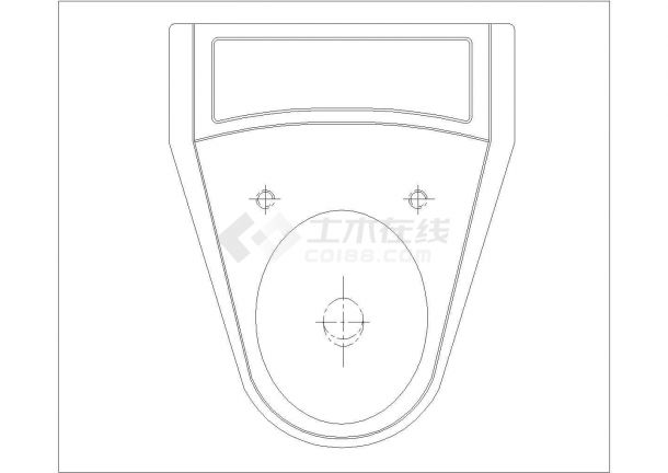 某马桶平面CAD剖面节点图纸-图一