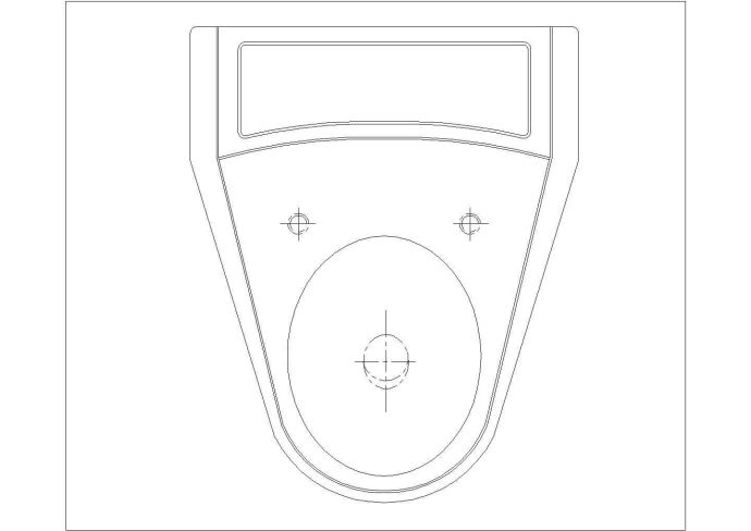 某马桶平面CAD剖面节点图纸_图1
