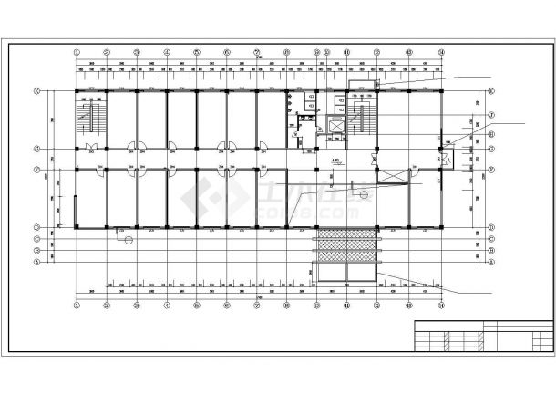 某地20米框架结构五层办公楼建筑施工图（共13张）-图一