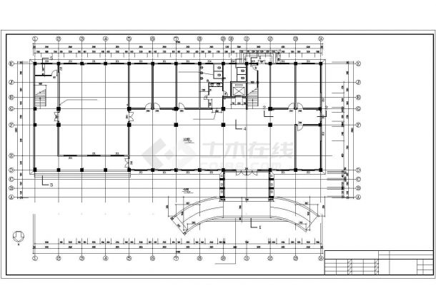某地20米框架结构五层办公楼建筑施工图（共13张）-图二