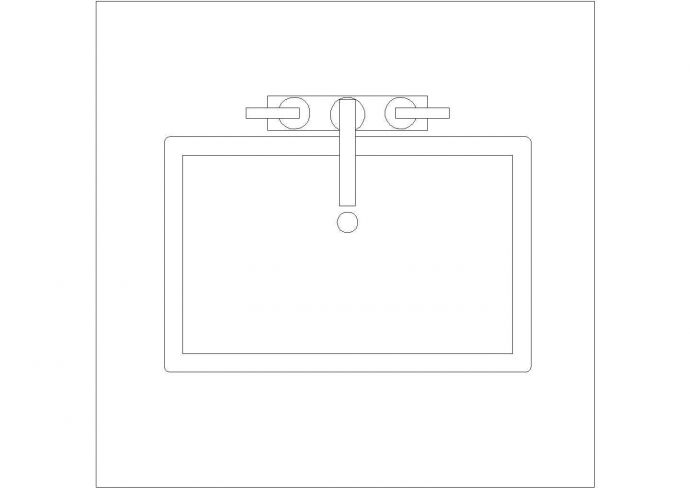 某洗手台平面CAD节点构造详细设计图_图1