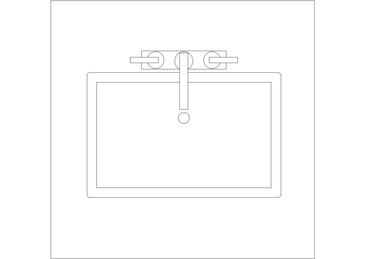 某洗手台平面CAD节点构造详细设计图