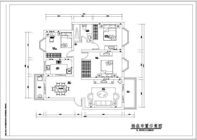 室内家居装修设计方案cad施工图大样图纸_图1