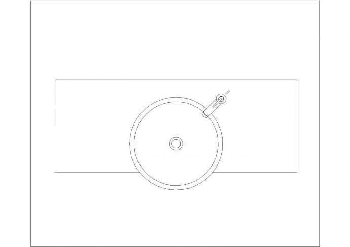 某洗手台平面CAD详细节点构造设计图_图1
