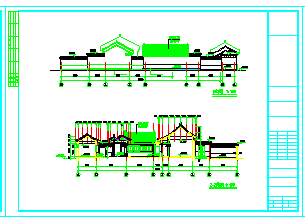 农村一层小型四合院建筑设计cad施工图-图一