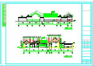 农村一层小型四合院建筑设计cad施工图_图1