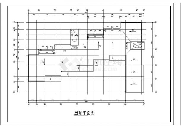 长51.4米宽31.2米3层幼儿园建筑设计图（6张）-图一