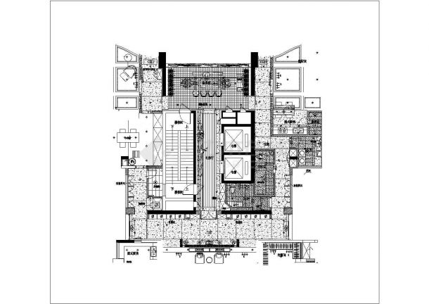 梧桐山民宿客栈室内装修设计cad全套施工图（ 含效果图）-图二