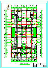二层砖混结构四合院建筑cad设计图 带1相似JPG外观鸟瞰效果-图一