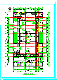 二层砖混结构四合院建筑cad设计图 带1相似JPG外观鸟瞰效果-图二
