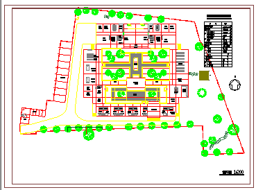 二层四合院式住宅建筑设计CAD图纸-图二