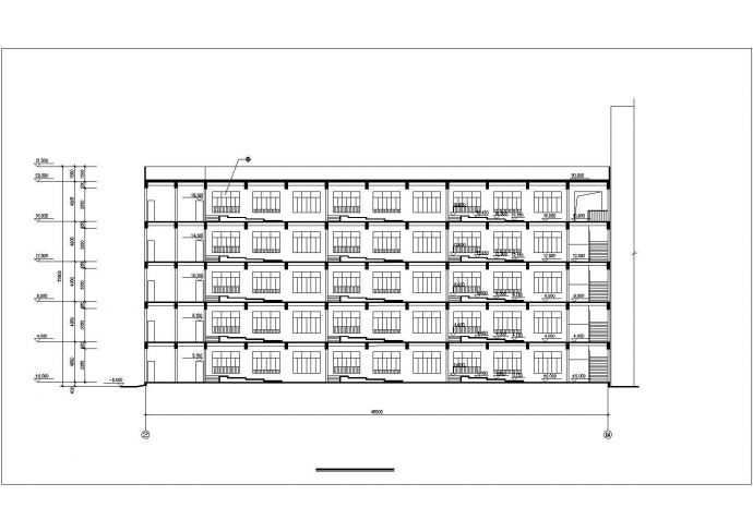 武汉某中学2500平米五层框架教学楼全套建筑设计CAD图纸_图1