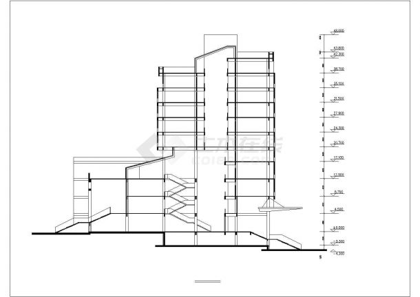 广州某大学2.4万平米11层框架结构教学实验楼全套建筑设计CAD图纸-图一