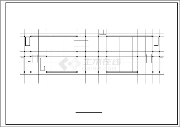 13981平方米高层办公楼建筑设计施工cad图，共十二张-图二