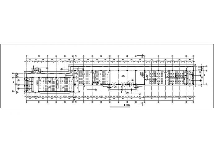 南昌市某高校1万平米4层框架教学教学楼全套建筑设计CAD图纸_图1