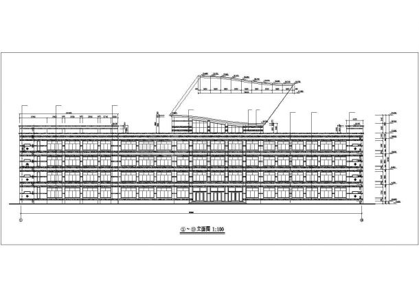 南昌市某高校1万平米4层框架教学教学楼全套建筑设计CAD图纸-图二