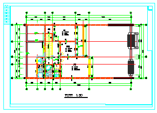 某地现代式四合院CAD建筑设计图-图二