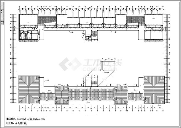 徐州某高校1.6万平米5层框架结构艺术教学楼全套建筑设计CAD图纸-图二