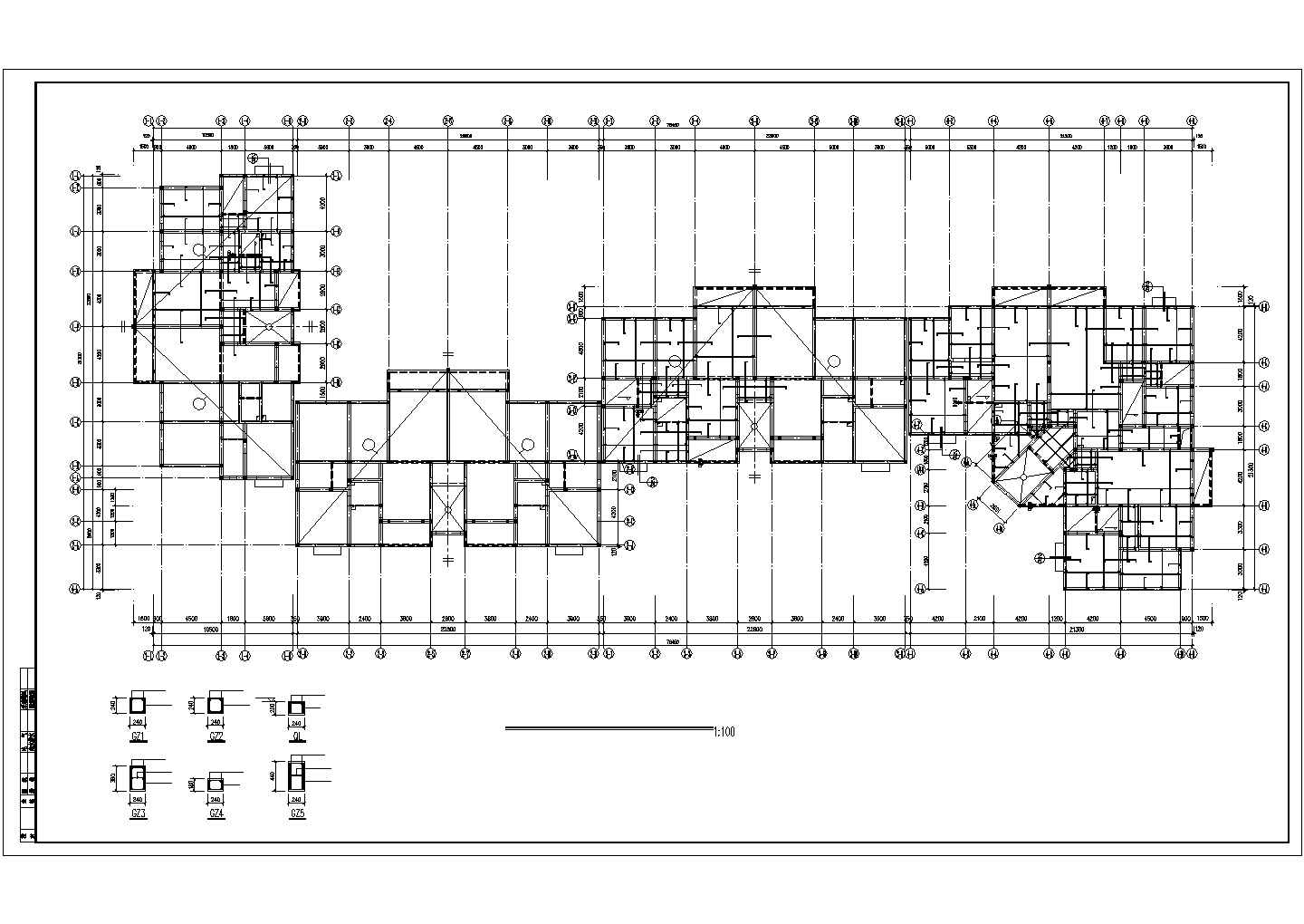 杭州市某居住区5100平米6+1层砌体结构住宅楼全套结构设计CAD图纸