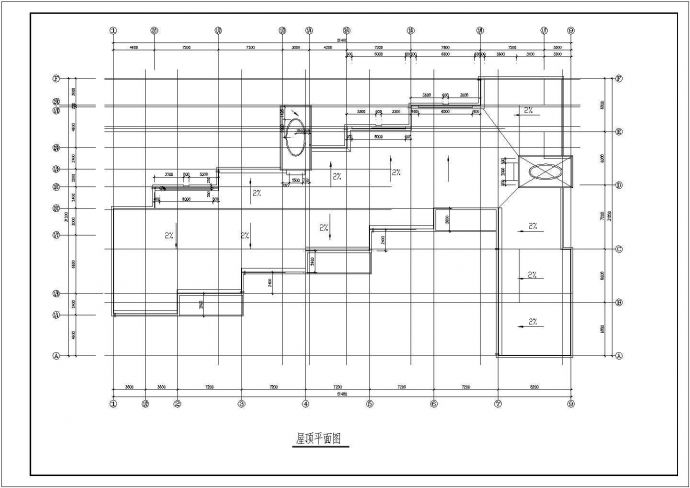 三层框架结构幼儿园建筑施工cad图，共六张_图1