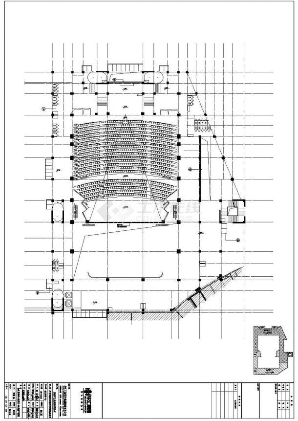 会议培训中心CAD建筑施工设计图纸-图二