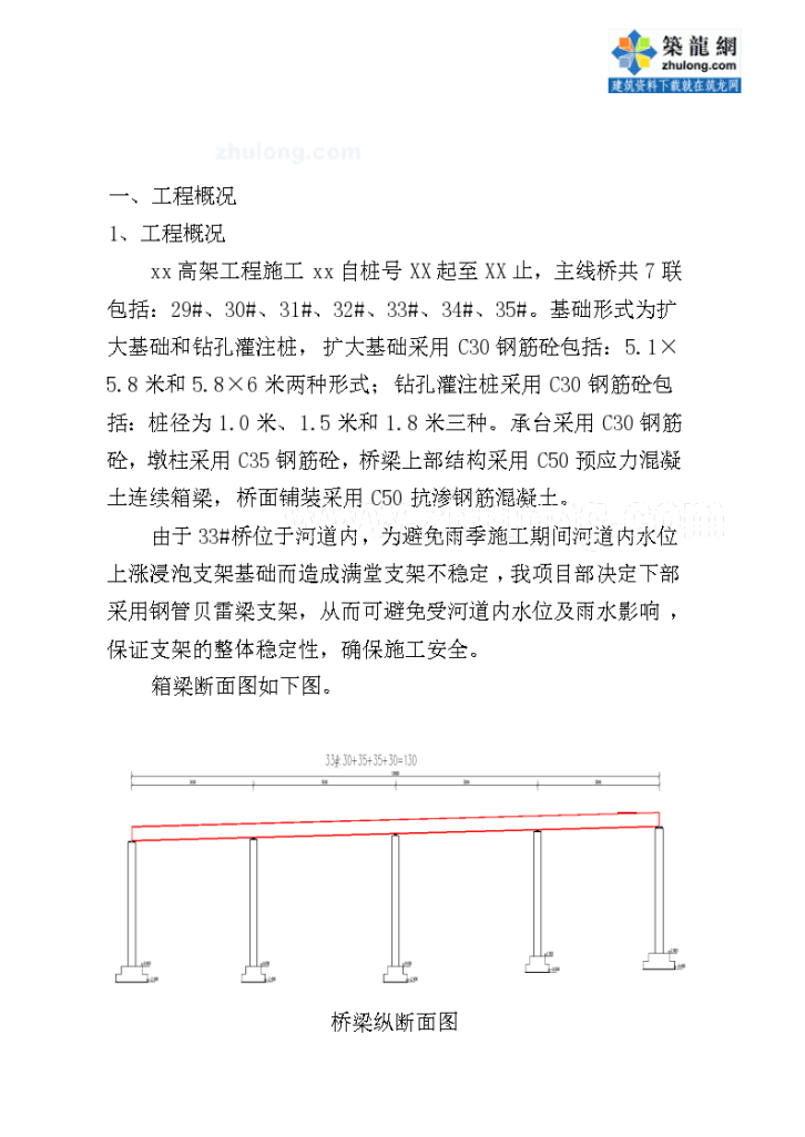 [山东]桥梁工程钢管支架贝雷梁施工方案-图一