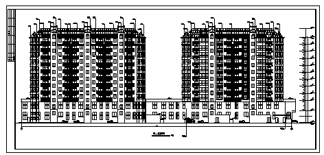 公寓设计_某地上十一层带地下一层框架结构公寓建筑施工cad图纸-图一