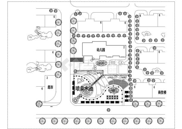 2层982平米砖混结构广场小区幼儿园建筑方案设计图-图二