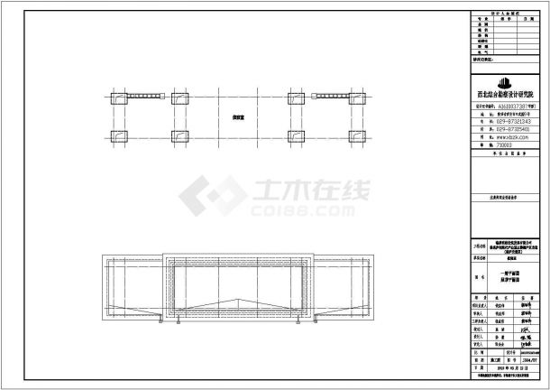 王楼值班室建筑施工CAD设计图-图二