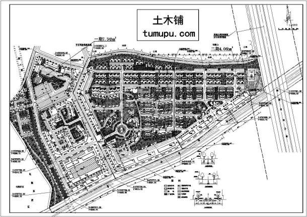 小区详细规划图纸CAD图纸-图一