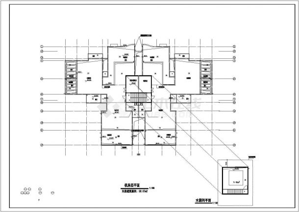 3.2万平米30层框架结构商住公寓楼建筑设计CAD图纸（1-5层商用）-图一