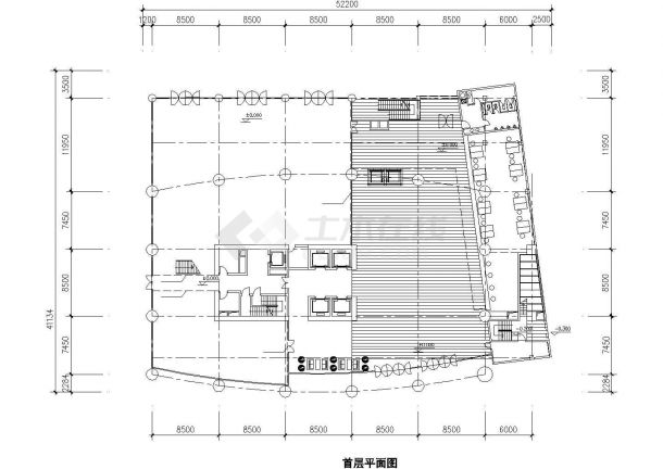 11层酒店办公楼建筑设计CAD方案图（含地下室层设计）-图一
