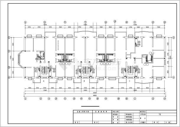 长46.9米宽13.94米-1+6层住宅楼给排水施工图纸（标注明细）-图二