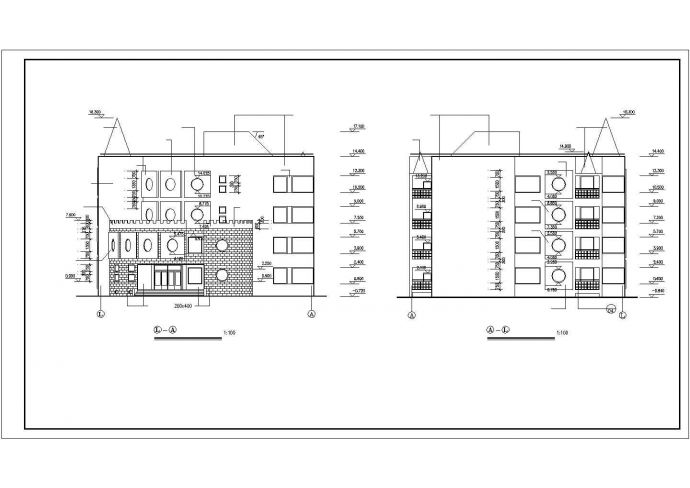 2895平方米四层带地下室幼儿园建筑施工cad图，共十二张_图1