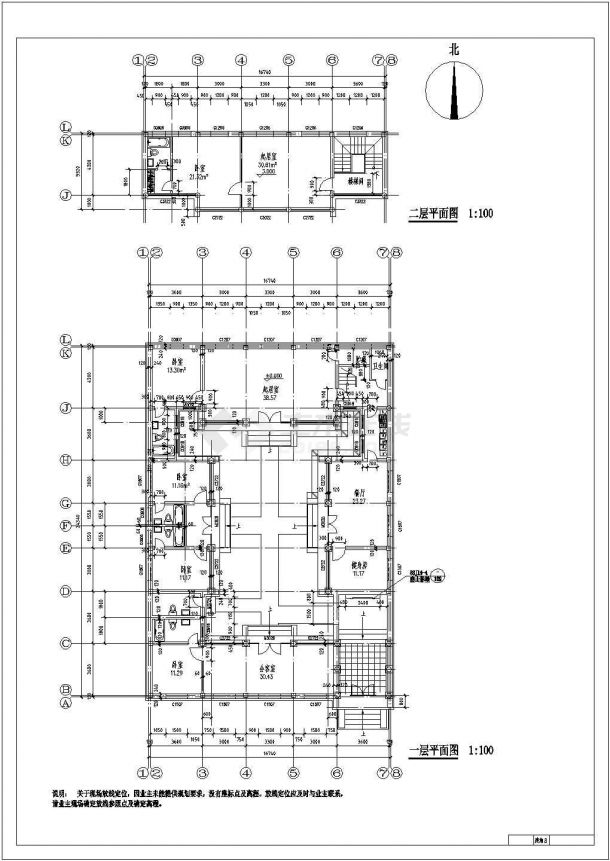 北京某四合院建筑CAD施工图（经典仿古建筑）-图二