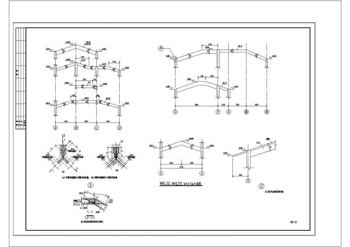 某地区一套完整的会所结构设计图纸（含设计说明）_图1