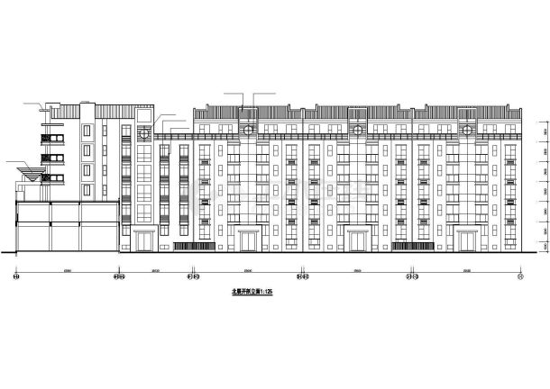 长春市某家属院5100平米6层砖混结构住宅楼建筑设计CAD图纸-图二
