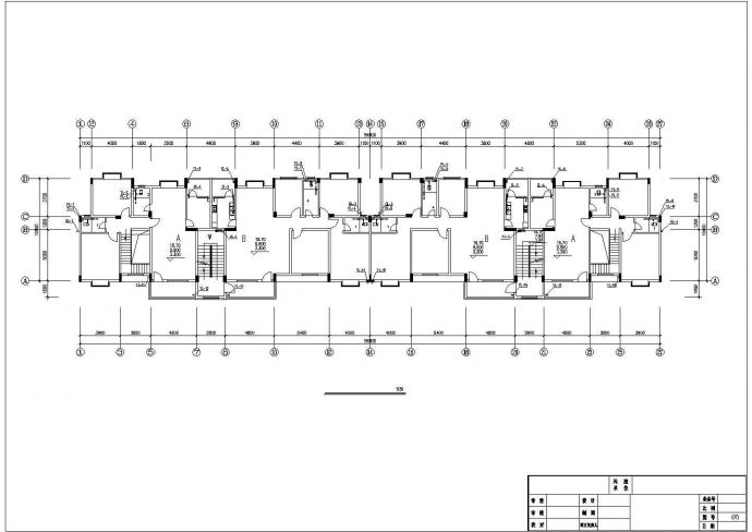 长56.8米宽11.6米8层复式住宅楼给排水施工图纸（标注明细）_图1