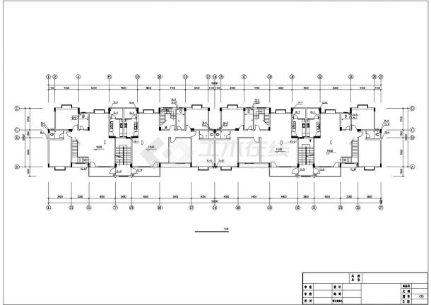 长56.8米宽11.6米8层复式住宅楼给排水施工图纸（标注明细）-图二