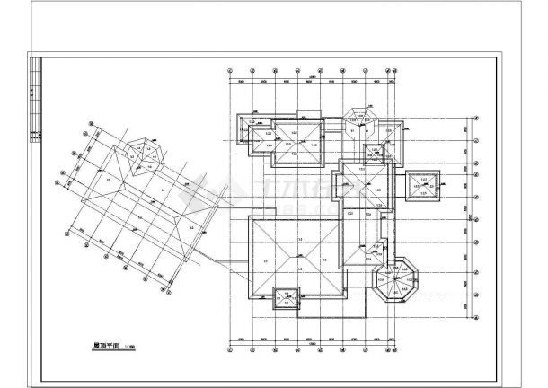 某地区会所建筑施工图-图一