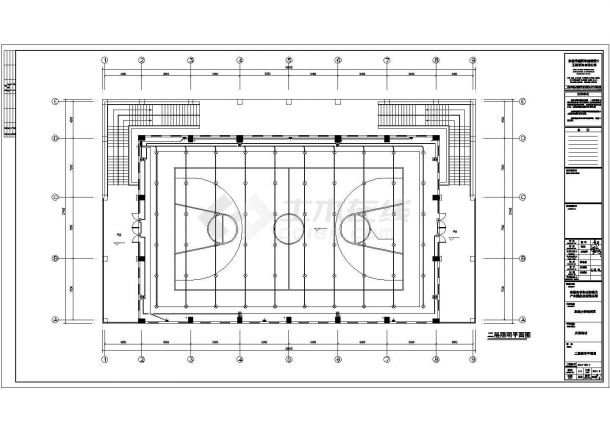 北城小学南校区-风雨操场CAD电气设计施工图纸-图二
