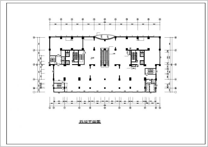 2.2万平米两栋24层框架结构商住楼建筑设计CAD图纸（1-5层商用）_图1