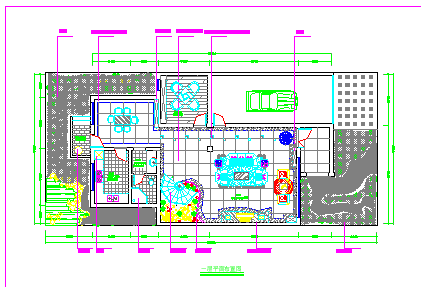 某大型别墅室内装修方案设计cad图纸-图二
