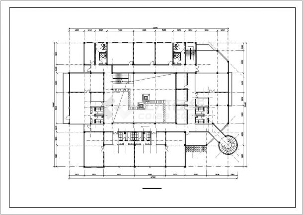 九班幼儿园及社区服务中心设计建筑施工cad图，共五张-图二