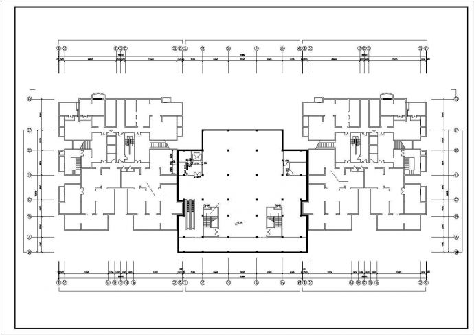 北京市某社区2万平米21层框剪结构商住楼平立面设计CAD图纸_图1